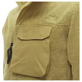 The North Face-North Face fleece patch pocket asymmetric zip up jacket-Brown