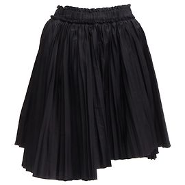 Tod's cotton asymmetric high low pleated skirt Black