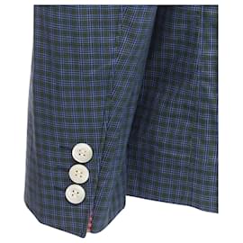 Junya Watanabe-Junya Watanabe Man checked lining casual blazer jacket-Green