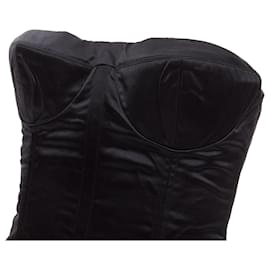 Gucci-Gucci Tom Ford silk conical bra bustier-Black