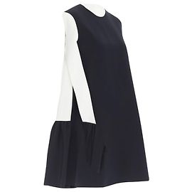 Roksanda robe boîte à jupe plissée sans manches avec panneau arrière Noir