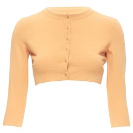 Alaïa Alaia Signature kurz geschnittene Strickjacke mit Knöpfen Orange