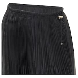 Fendi-Fendi toggle drawstring waist pleated midi skirt-Black