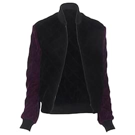 Saint Laurent-Saint Laurent Teddy diamond quilted bomber jacket-Black