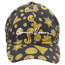 Versace-Versace Rodeo Barocco Medusa print baseball dad cap-Black