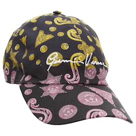 Versace-Versace Rodeo Barocco Medusa print baseball dad cap-Black