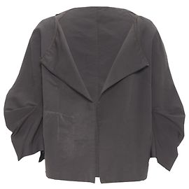 Rundjacke mit offenen, eingeklemmten Ärmeln aus Polyester von Marni Grau
