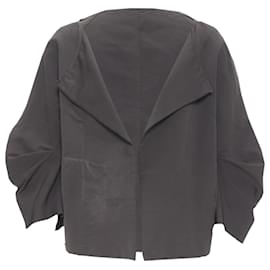 Marni polyester open pinched sleeve rounded jacket Grey