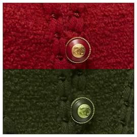 Chanel-Chanel boucle tweed boned corset jacket-Red