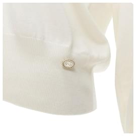 Chanel-Chanel wool intarsia chain schoolgirl sweater-Brown,Beige