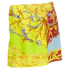 Saia mini com alfinete de segurança Medusa Barocco Pop da Versace Multicor
