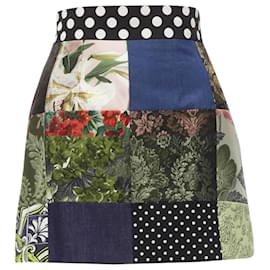 Dolce & Gabbana-Dolce & Gabbana Patchwork floral jacquard short skirt-Multiple colors