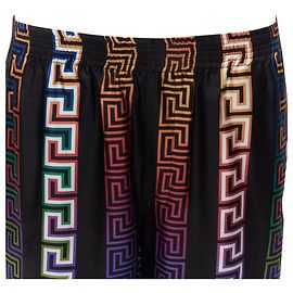 Versace Neon Greca silk twill shorts Multiple colors