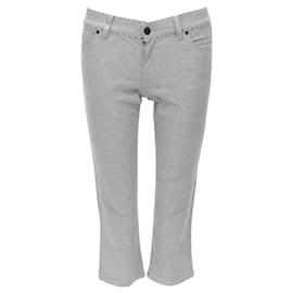 Gucci-Gucci houndstooth cropped pants-Grey