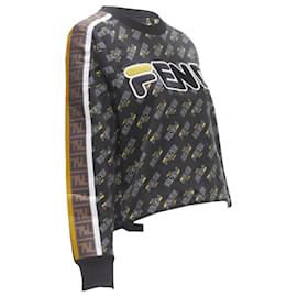 Fendi-Fendi Mania logo monogram FF Zucca pullover sweater-Black
