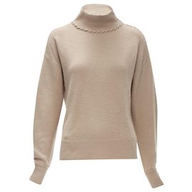 Theory Cashmere Rollkragen mit Überwendlichnaht Braun