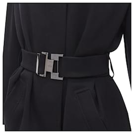 Gucci-Gucci Tom Ford wool oversized belted coat-Black