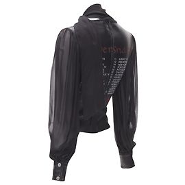 Blusa corset de cuero Dolce & Gabbana Negro