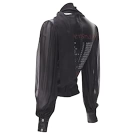 Leder-Corsagenbluse von Dolce & Gabbana Schwarz