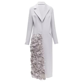 Autre Marque-Ruban Atelier cashmere ruffle coat-Grey
