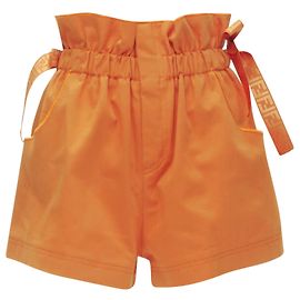 Bermuda de drawstring com monograma FF da Fendi Laranja