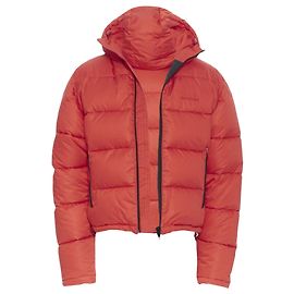 Balenciaga Demna nylon cropped puffer jacket Red