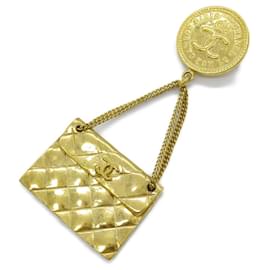 Chanel-Broche épaule chaîne Matelassé Chanel or-Doré,Métallisé