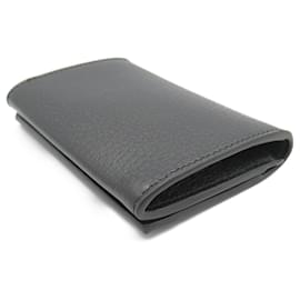 Gucci-Gucci Leather Interlocking G Card Case-Black