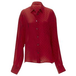 Lässiges oversized Hemd mit Polka-Dot-Print von Haider Ackermann Rot