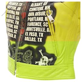 Dolce & Gabbana-Dolce & Gabbana Modern Beauty leather biker jacket-Yellow