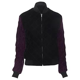 Saint Laurent-Saint Laurent Teddy diamond quilted bomber jacket-Black