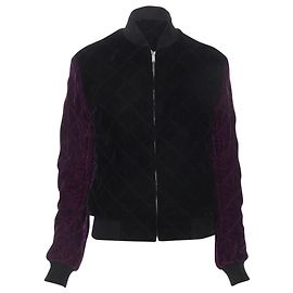 Teddy Diamond gesteppte Bomberjacke von Saint Laurent Schwarz