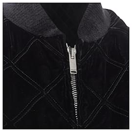 Saint Laurent-Saint Laurent Teddy diamond quilted bomber jacket-Black