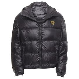 Versace Medusa badge goose down puffer jacket Black