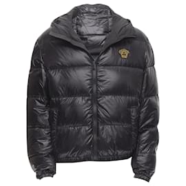Versace-Versace Medusa badge goose down puffer jacket-Black