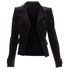 Giacca blazer aderente in velluto con occhielli Gucci Tom Ford Nero
