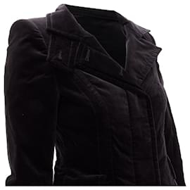 Gucci-Gucci Tom Ford velour eyelet fitted jacket blazer-Black
