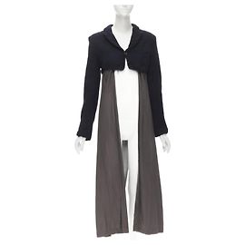 Comme Des Garcons Abrigo duster de lana encogido Comme Des Garçons Negro