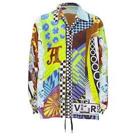 Versace-Versace Pop Temple print nylon windbreaker shirt jacket-Multiple colors
