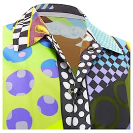 Versace-Versace Pop Temple print nylon windbreaker shirt jacket-Multiple colors