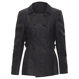 Gucci-Gucci metallic oriental brocade double breasted jacket-Black