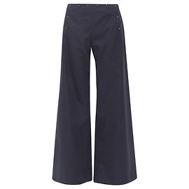 Jean Paul Gaultier silver button wide leg nautical pants Blue Navy blue