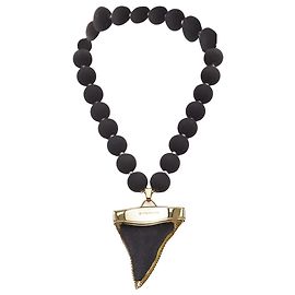 Collar de terciopelo con diente de tiburón de pelo de poni de Givenchy Riccardo Tisci Dorado Metálico