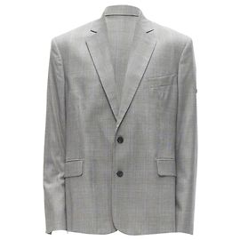 Blazer boxy in gomma con logo Balenciaga Demna Grigio