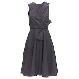 Prabal Gurung-Prabal Gurung cotton bow detail high waist dress-Black