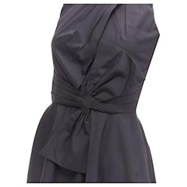 Prabal Gurung-Prabal Gurung cotton bow detail high waist dress-Black