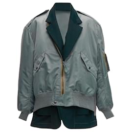 Junya Watanabe reversible bomber oversized blazer jacket Black
