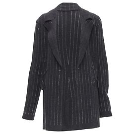 Barrie cashmere pinstriped double breasted blazer cardigan Grey