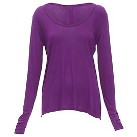 The row Das langärmlige Viskose-T-Shirt Row Hazelton Lila
