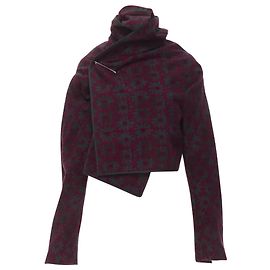 Comme Des Garcons Wickeljacke mit floralem Karomuster von Comme Des Garçons Rot